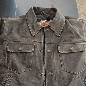 Harley-Davidson Distressed Brown Bomber Jacket